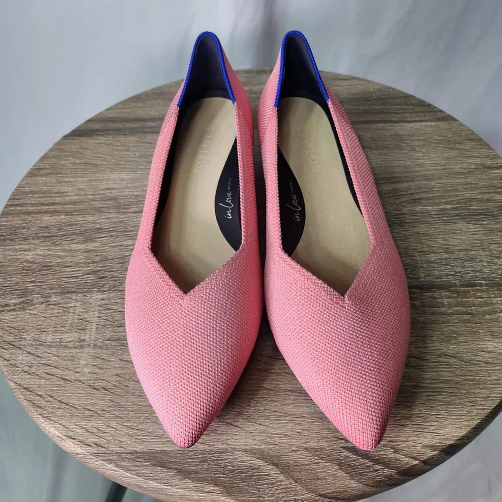 Rothy’s Women’s The High Point In Love Insole In Tulip Pink Shoes 7.5 Preppy